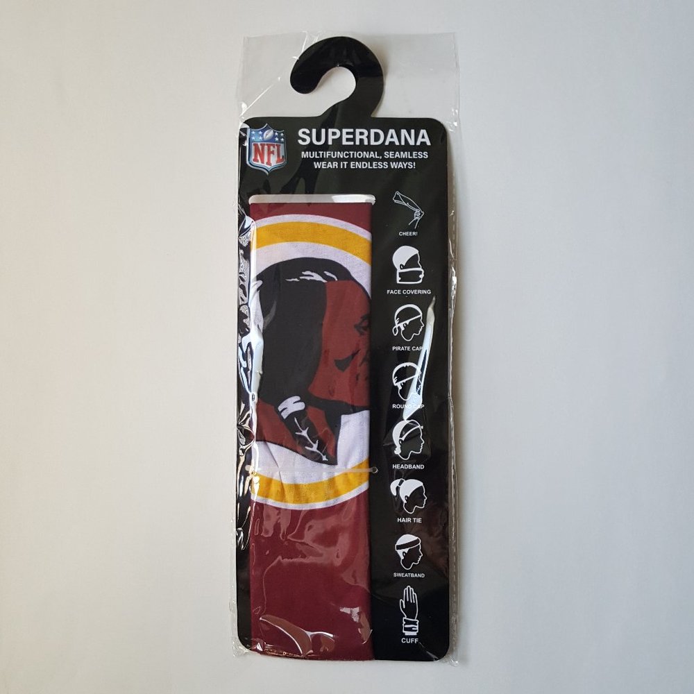 Redskins Superdana Face Covering, Cap, Headband, Hair Tie, Sweatband, Cu…